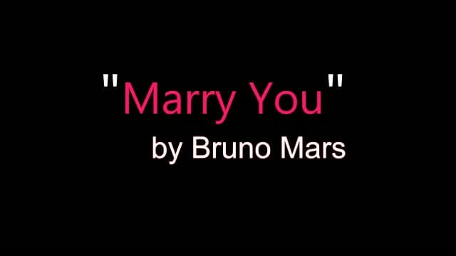 Marry You