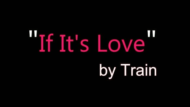 If It's Love